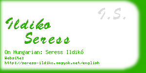 ildiko seress business card